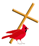 cardinal with cross